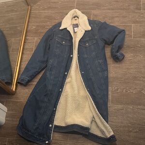 Universal Thread Blue Sherpa-Lined Jean Jacket